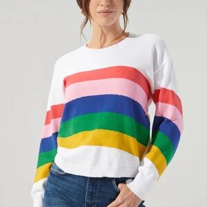 Sugarlips Tansy Rainbow Sweater Size Medium